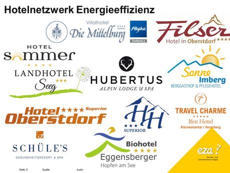 Logos aller Hotels im Hotelnetzwerk-Energieeffizienz