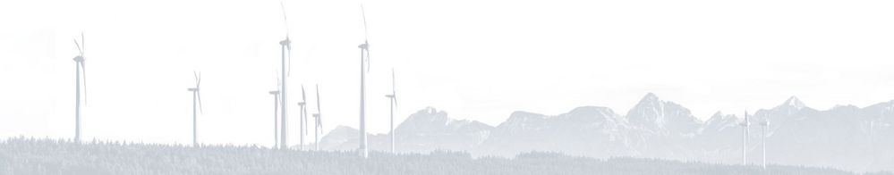 Windräder in Allgäuer Landschaft