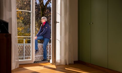 Lüften an einer Balkontür