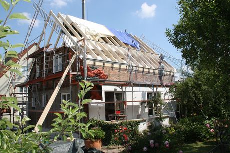 Haus, das saniert wird