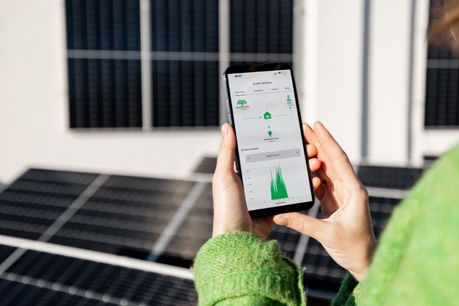 Solarstrom Übersicht auf dem Handy